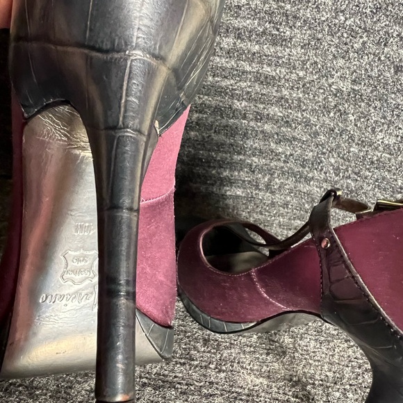 MARCIANO GUESS R- LIANNE Purple Multi RUNWAY SHOES Heels size 10 with box retro - Picture 6 of 15